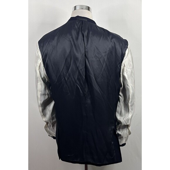 LRL Ralph Lauren 48R Sport Coat 100% Wool Flannel Navy Blue Two Button Vented - Picture 8 of 8